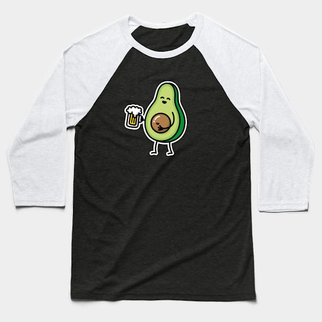 Funny avocado beer belly funny beer drinker gift Keto Ketones diet Baseball T-Shirt by LaundryFactory